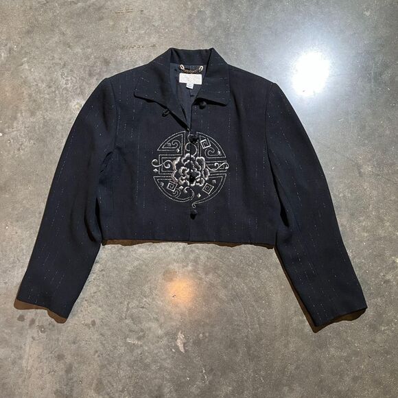 Cache Black Cropped Jacket - Picture 1 of 2